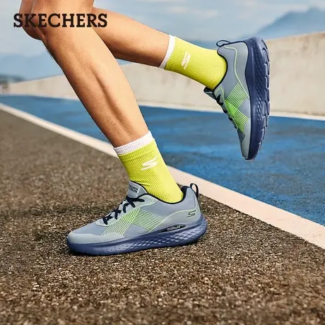 Skechers斯凯奇2025夏季新款男鞋厚底缓震跑步鞋休闲运动鞋户外鞋图片