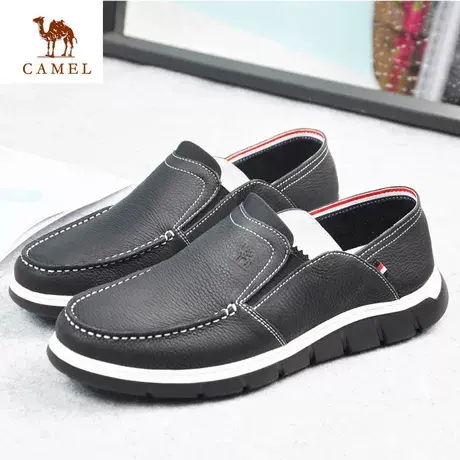 Camel/骆驼男鞋春夏新品牛皮时尚休闲舒适透气日常皮鞋A201061369商品大图