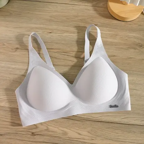 无痕内衣女固定杯不跑杯聚拢收副乳舒适裸感无钢圈薄款透气文胸罩图片