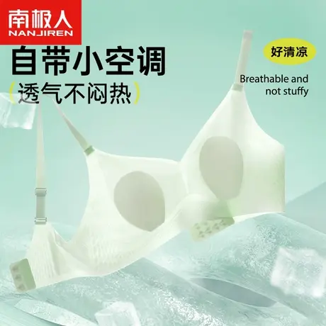 大胸显小内衣女士夏季薄款冰丝兔耳朵美背性感无痕文胸聚拢无钢圈图片
