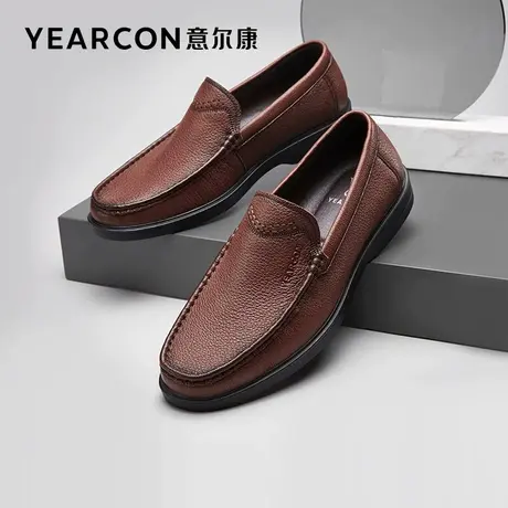 意尔康皮鞋男2023年春季新款软底软面舒适羊皮真皮中老年休闲鞋商品大图