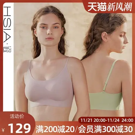 【中小胸】无钢圈Coco果冻胶软支撑吊带抹胸式文胸商品大图
