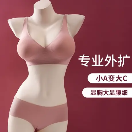 南极人女士外扩型胸内衣女聚拢小胸显大加厚无痕美背无钢圈文胸罩图片