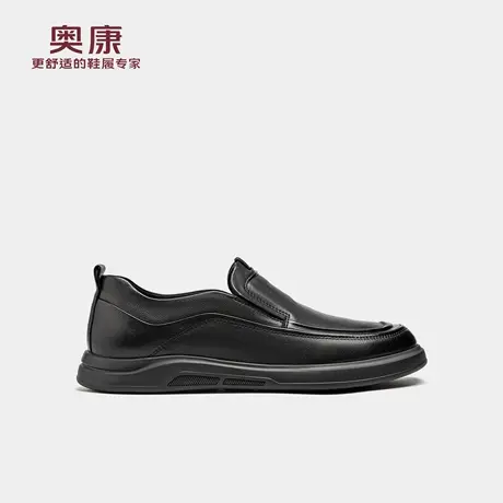 奥康 2025秋季新款男鞋时尚一脚蹬驾车鞋简约套脚皮鞋复古乐福鞋图片