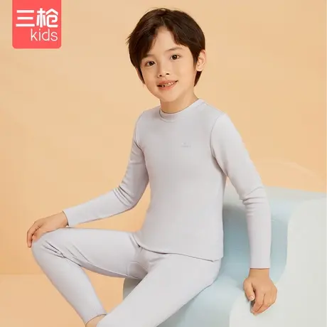 三枪儿童保暖套装男童迪士尼联名款小高领聚暖睡衣加厚发热内衣图片