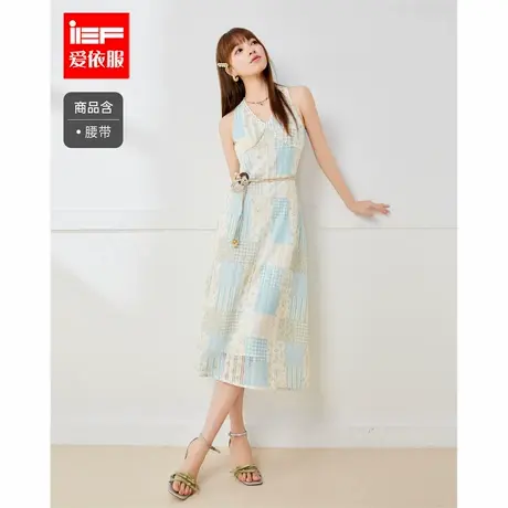 IEF/爱依服连衣裙2025夏季新款法式浪漫淑女气质度假风背心长裙图片