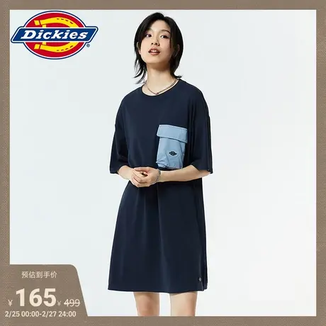 Dickies 工装硅胶徽章撞色口袋设计裙子 女春夏下装宽松图片