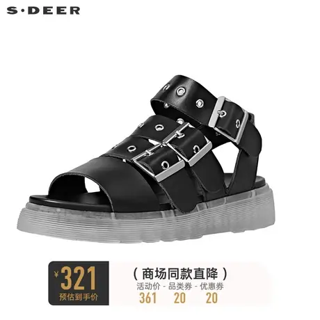 sdeer圣迪奥时尚厚底罗马鞋凉鞋S20283968商品大图