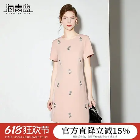 海青蓝 连衣裙夏女2025新款高级时尚气质女装好看漂亮度假裙子图片