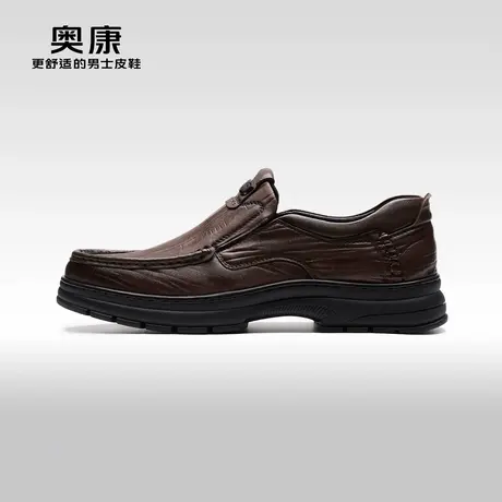 【门店发货】AOKANG奥康秋季新款商务休闲鞋男真皮软面上班鞋图片