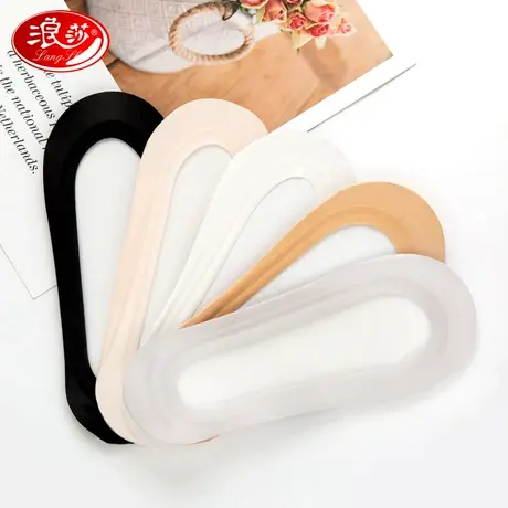 浪莎船袜女浅口全隐形薄款袜子硅胶防滑夏天冰丝短袜蕾丝超薄夏季图片