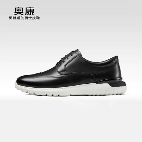 【运动皮鞋】奥康男鞋2024秋季新款低帮时尚休闲鞋真皮舒适单鞋图片