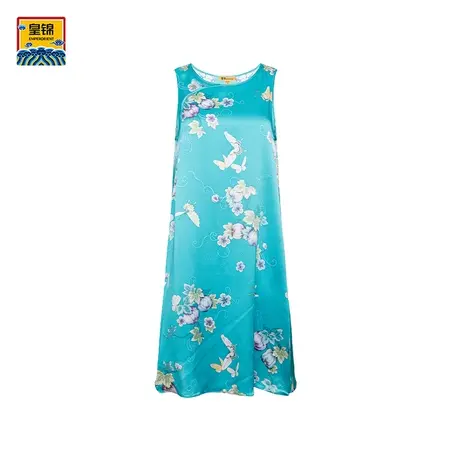 爱慕皇锦女士睡衣中式桑蚕丝连衣裙家居服HJ21421图片
