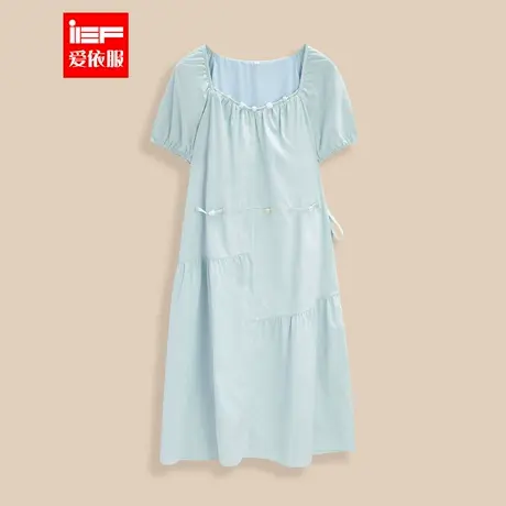 IEF/爱依服【微胖】大码女装2025夏季新款法式温柔通勤风连衣长裙图片