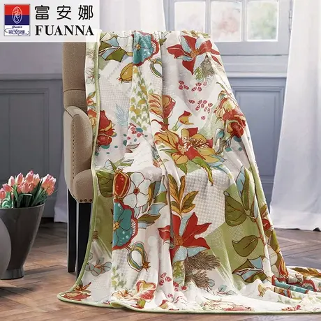 富安娜单层法兰绒毯/星月花篮【线下新零售】图片