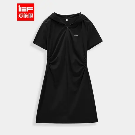 IEF/爱依服【微胖】大码女装2025夏季新款韩版简约休闲显瘦连衣裙图片