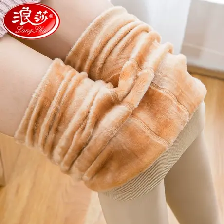 浪莎丝袜女秋冬款中厚防勾丝肉色打底裤女加绒加厚春秋长筒连裤袜图片
