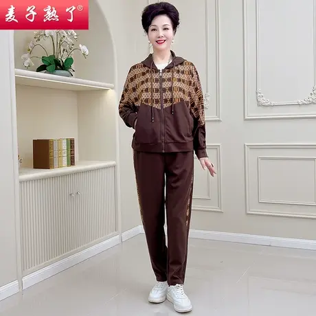 妈妈春装外套2023新款中年人夏季休闲上衣中老年运动服套装女春秋商品大图