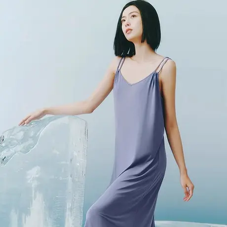 【冰立方】三枪夏吊带睡裙女凉感莫代尔性感睡裙吊带睡衣70512图片