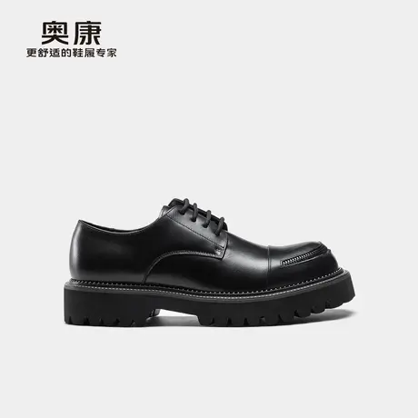 奥康 男鞋2025夏皮鞋商务正装厚底增高英伦风休闲皮鞋图片