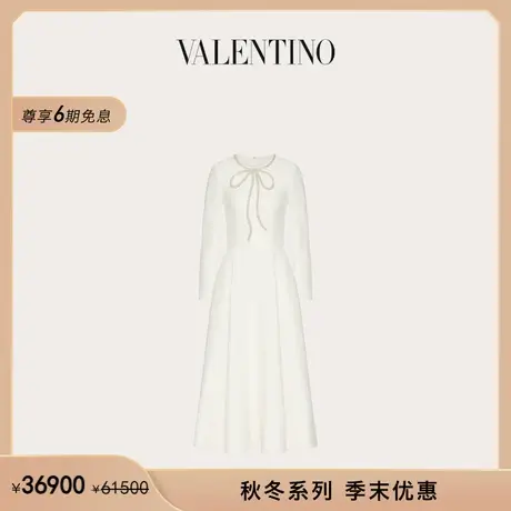 【季末优惠】华伦天奴VALENTINO女士 CREPE COUTURE 刺绣长裙图片