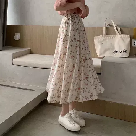 夏季新款大码半身裙a字碎花仙女小清新显瘦气质长裙子200斤胖妹妹图片