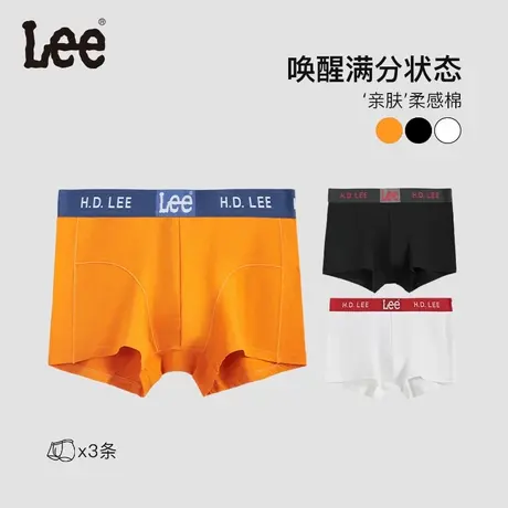 Lee品牌男士内裤纯棉柔软拼色平角裤2024夏季新款休闲贴身短裤图片