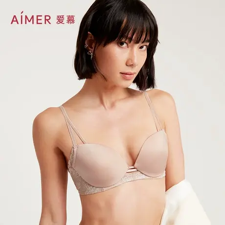 爱慕内衣女钟爱大胸显小软支撑蕾丝美背光面薄文胸AM116151图片