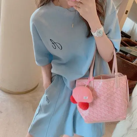 短裤短袖大码运动套装女夏季宽松韩版学生纯棉休闲两件套跑步服潮图片
