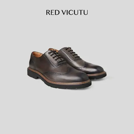 VICUTU威可多男士皮鞋舒适牛皮革商务正装西服通勤休闲百搭男鞋图片
