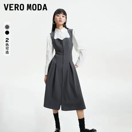 Vero Moda奥莱连衣裙春秋新款休闲舒适长袖两件套衬衫裙子流行图片