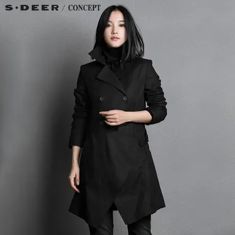 S&middot;DEER＼CONCEPT【新品】圣迪奥设计感搭袢双排扣大衣S15381868图片