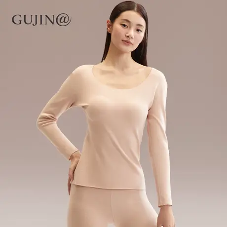 古今@德绒无痕保暖内衣女士套装加厚自发热秋衣秋裤冬季棉毛衫图片