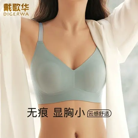 戴歌华无痕内衣女薄款夏季大胸显小胸收副乳美背防下垂抹胸文胸罩商品大图