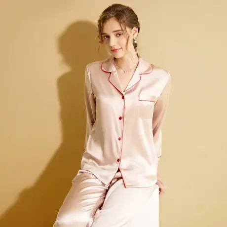 睡衣女春秋冬薄款冰丝长袖夏季2024年新网红爆款可外穿家居服套装图片