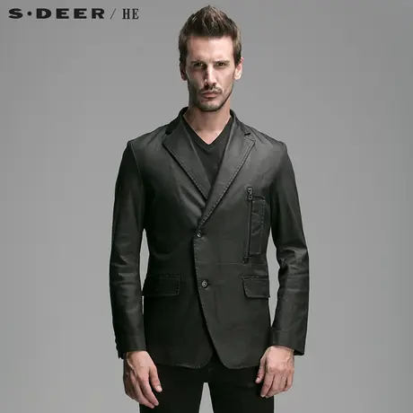sdeerhe圣迪奥男装商务感纯棉西装外套H14372245图片