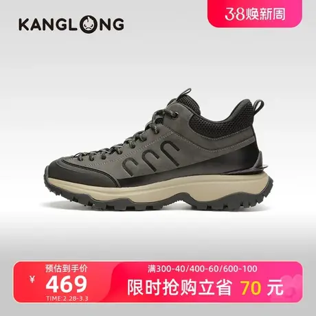 【门店发货】康龙男鞋秋季新款时尚休闲圆头松紧带工装鞋图片