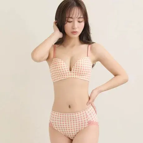 爱美菲露内裤女日系清新网格低腰三角裤薄款简约舒适透气1100521图片