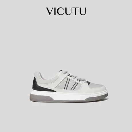 VICUTU/威可多休闲鞋男秋季舒适牛皮革商务通勤百搭运动款男鞋图片