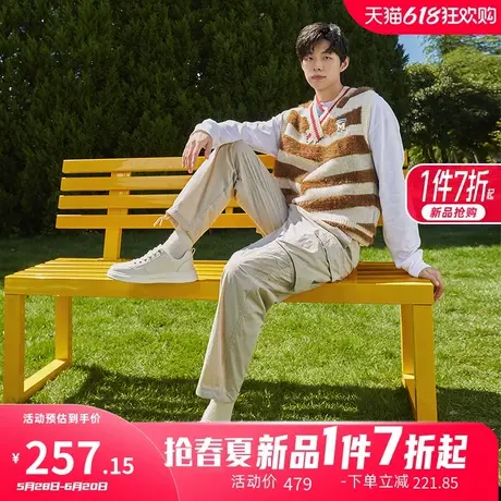 康奈男鞋2025年春季新款休闲皮鞋通勤百搭英伦风透气男板鞋休闲鞋图片