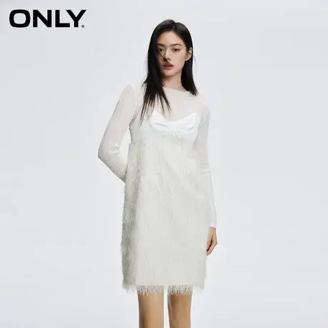 【ONLY奥莱】秋季通勤气质套装短裙长袖针织连衣裙女图片