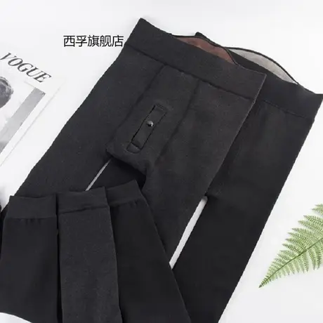 秋冬老人加肥加大打底男士保暖裤 中老年加绒加厚护腰一体棉裤图片