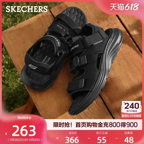 Skechers斯凯奇凉鞋潮流时尚沙滩鞋轻便舒适拖鞋男鞋2025夏季新款图片