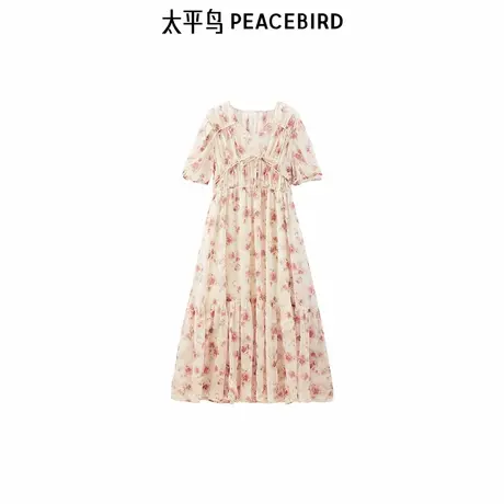 【呼呼严选专享】太平鸟花卉纹样连衣裙A1FAE2889图片