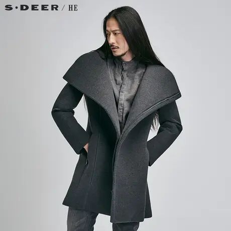 sdeerhe圣迪奥男装个性时尚休闲立领挺阔太空棉上衣外套H15371831图片