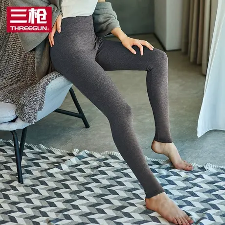 三枪保暖裤女士秋冬双层德绒莫代尔加厚加绒高腰打底保暖长裤图片