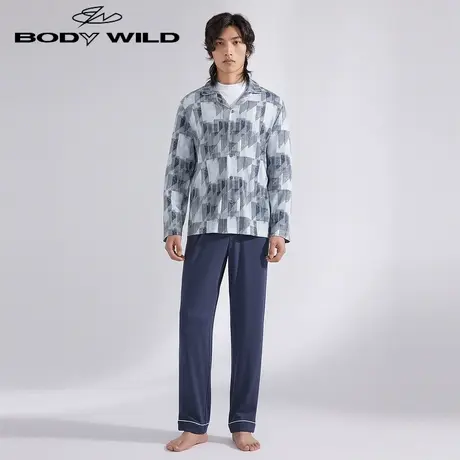 BODYWILD宝迪长裤莫代尔睡裤男家居裤男士居家冬季保暖柔ZBN42WS1图片