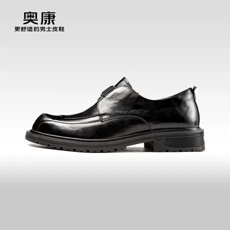 AOKANG奥康2024春季新款商务正装德比鞋男真皮防滑耐磨单鞋图片