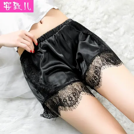 安致儿两条装安全裤女防走光可外穿蕾丝打底裤女短裤薄款夏保险裤图片