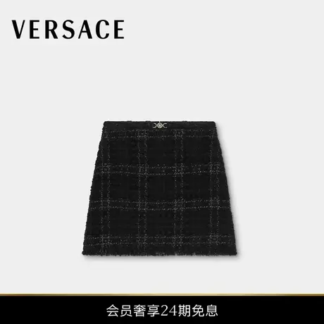 【新品】VERSACE/范思哲 女士粗花呢棉质迷你半身裙图片